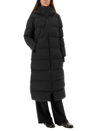 Herno Two-layer "windstopper" Long Coat In Black