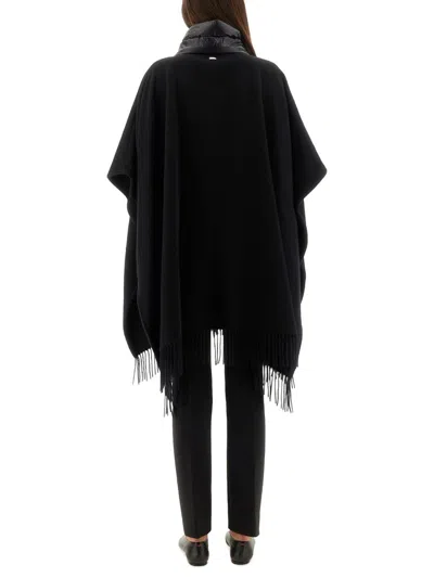 Herno Warmy And Ultralight Nylon Resort Poncho In Black