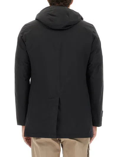Herno Two-layer "windstopper" Long Parka In Black