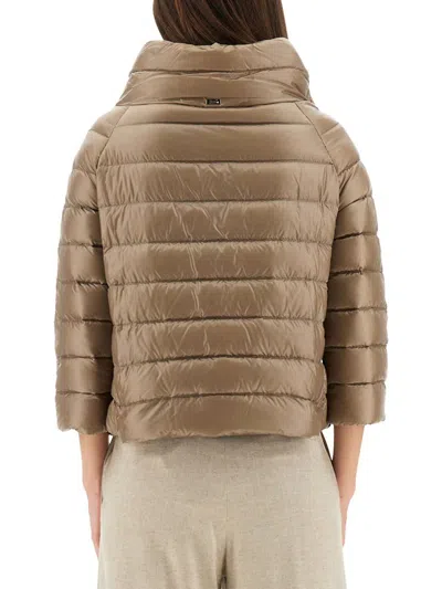 Herno Beige Sofia Down Jacket In Brown