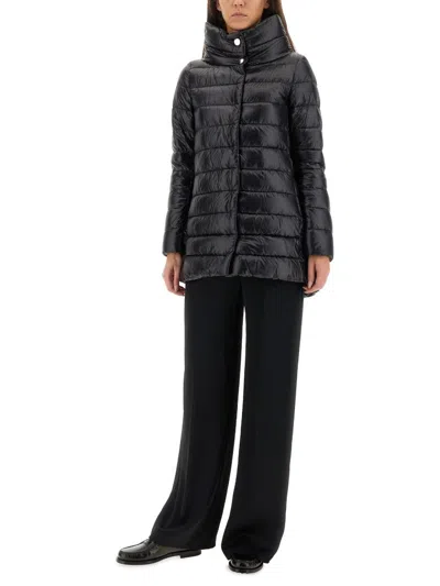 Herno Down Jacket "a-shape Amelia" In Black