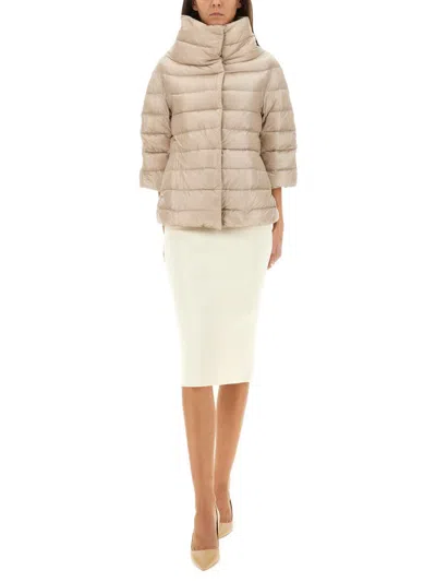 Herno Down Jacket "aminta" In Neutral