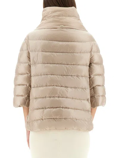 Herno Down Jacket "aminta" In Neutral