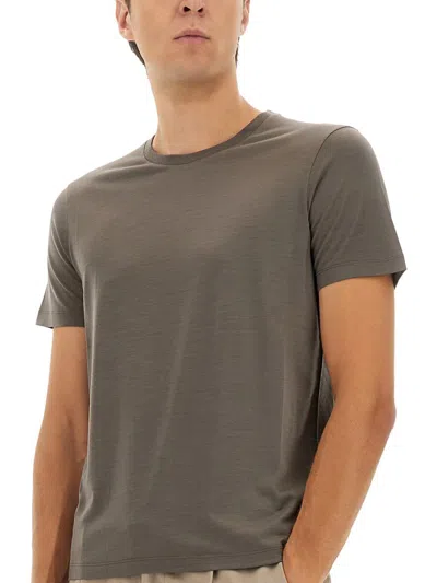 Herno Wool T-shirt In Gray