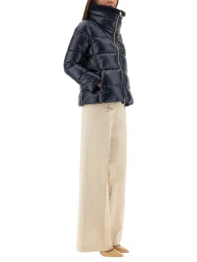 Herno Down Jacket With Lined Collar In Multi