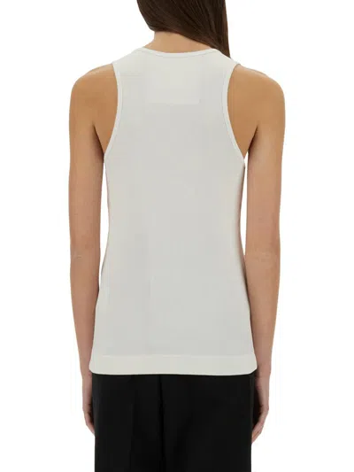 Givenchy Canotta In Cotone Stretch Bianco Donna In White