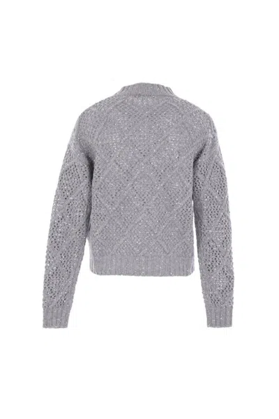 Max Mara Studio Sweaters In Gray