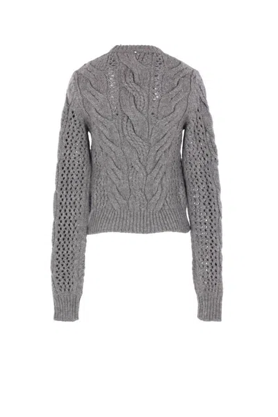 Sportmax Sweaters In Gray