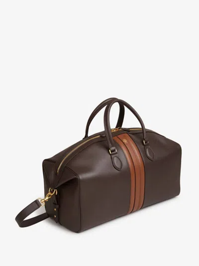 Bally Leather Travel Bag In Brown