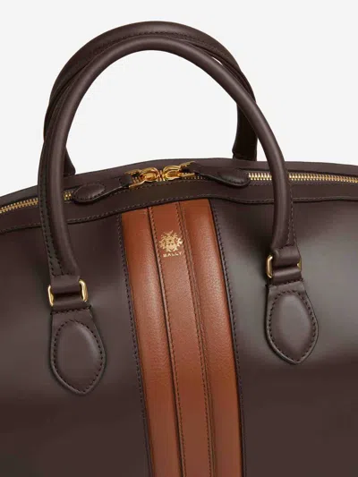 Bally Leather Travel Bag In Brown