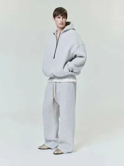 Fear Of God Hooded Zip Sweatshirt In Gray