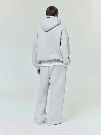 Fear Of God Hooded Zip Sweatshirt In Gray