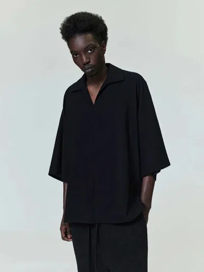 Fear Of God Virgin Wool Polo In Black