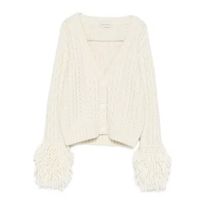 Moncler Alpaca Wool-blend Cardigan In Neutral