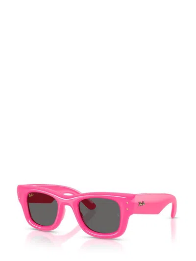 Ray Ban Wayfarer Puffer Sunglasses In Pink