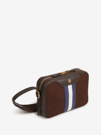 Bally Logo Crossbody In Brown