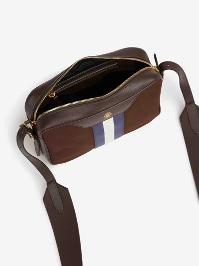 Bally Logo Crossbody In Brown