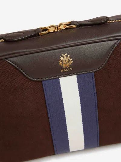 Bally Logo Crossbody In Brown