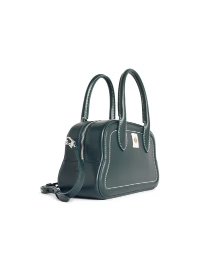 Bally 'unda' Seaweed-colored Garnet Leather Bag In Green