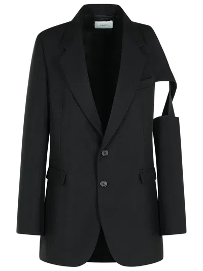 Coperni Cutout Detail Blazer Long Sleeves In Black
