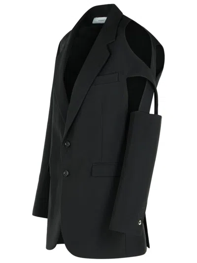Coperni Cutout Detail Blazer Long Sleeves In Black