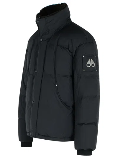 Moose Knuckles 'everest Puffer' Black Cotton Blend Down Jacket In Black