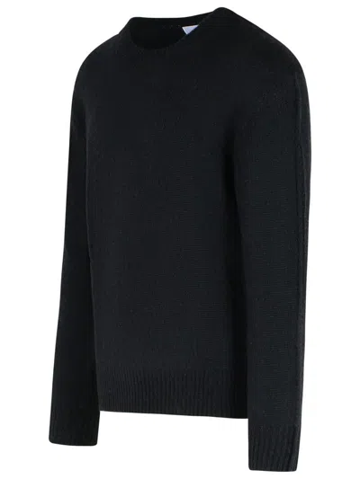 Seven Gauge Black Alpaca Blend Sweater In Black