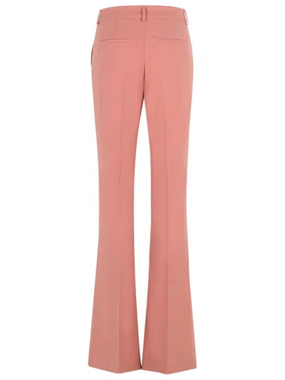 Sportmax Febe Flared Trousers In Stretch Wool Twill In Pink