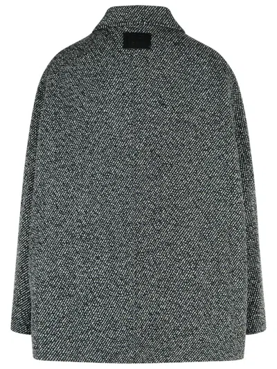 Closed Melange Grey Wool Blend Coat In Gray
