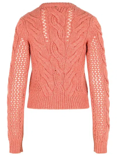 Sportmax Radio Crewneck Sweater With Wool Blend Braids In Multi