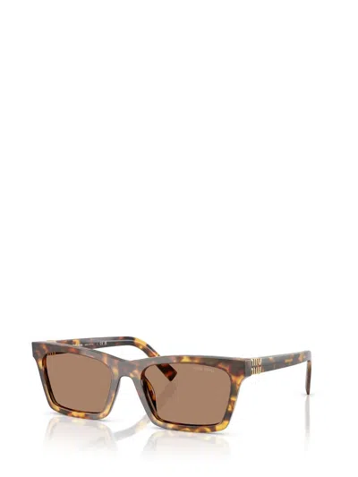 Miu Miu Square-frame Tortoiseshell Sunglasses In Brown