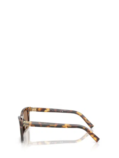 Miu Miu Square-frame Tortoiseshell Sunglasses In Brown