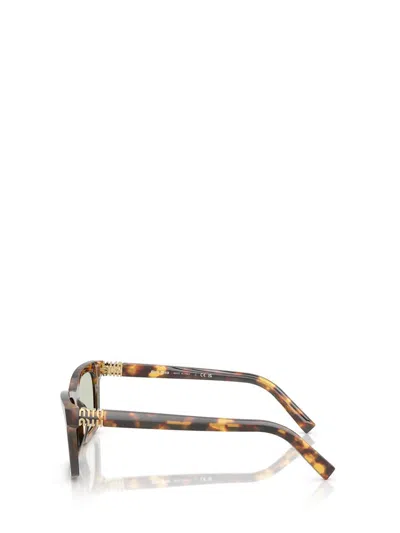 Miu Miu Mua05s Rectangular Acetate Sunglasses In Brown