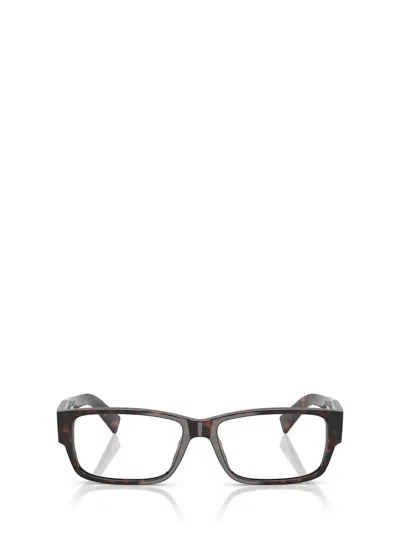 Prada Eyewear Rectangular Frame Glasses In Black