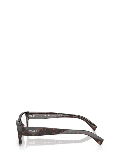 Prada Eyewear Rectangular Frame Glasses In Black