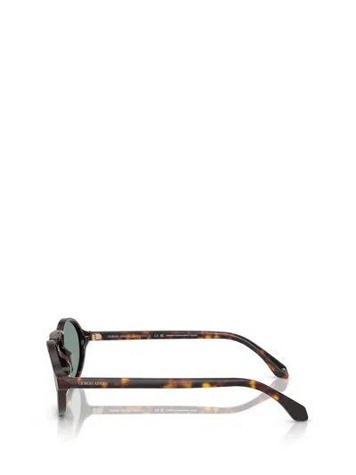 Giorgio Armani Oval Frame Sunglasses In Black