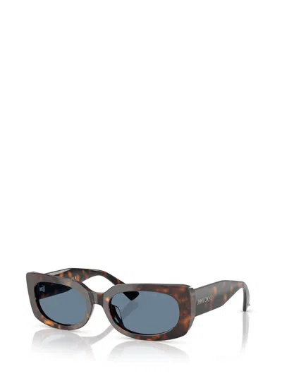 Jimmy Choo Eyewear Rectangle Frame Sunglasses In Blue