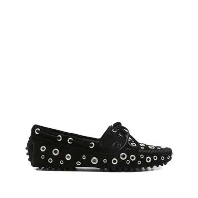 Gimaguas Eyelets Lace-up Loafers In Black