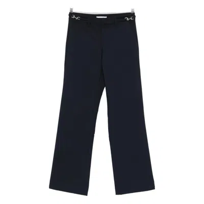 Gimaguas Detailed Straight Trousers In Blue