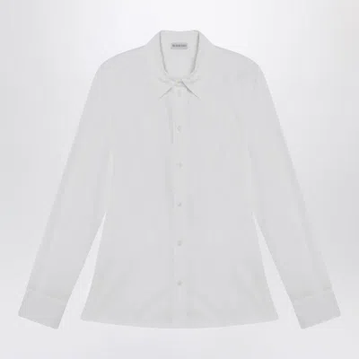 Burberry Slim Fit Shirt Featuring Pointed Collar In White