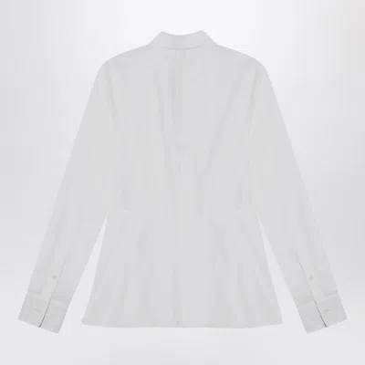 Burberry Slim Fit Shirt Featuring Pointed Collar In White