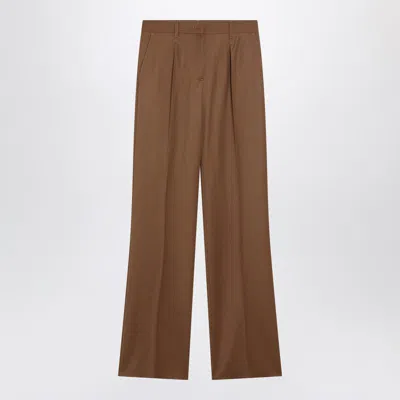 Max Mara Canes Wool Gabardine Pants In Multi