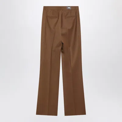 Max Mara Canes Wool Gabardine Pants In Multi