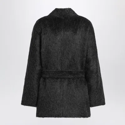 Max Mara Studio Anthracite Cardigan Jacket In And In Multi