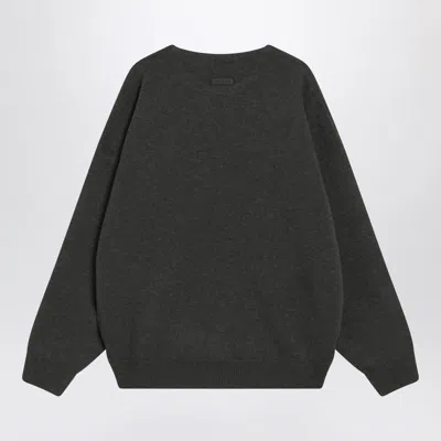 Fear Of God Faded Crewneck Sweater In In Black