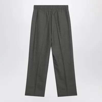 Fear Of God Heather Chevron Wool Drawstring Pants In Gray
