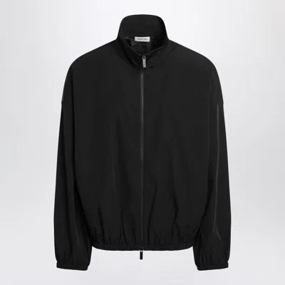Fear Of God Nylon Zip-up Sweatshirt In Black