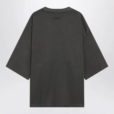 Fear Of God Oversized T-shirt In Faded Jersey In Gray