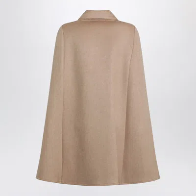 Max Mara Drap Cape In Brown