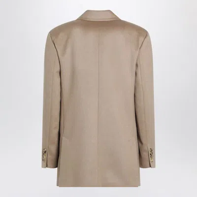 Max Mara Cream Double-breasted Jacket In Neutral
